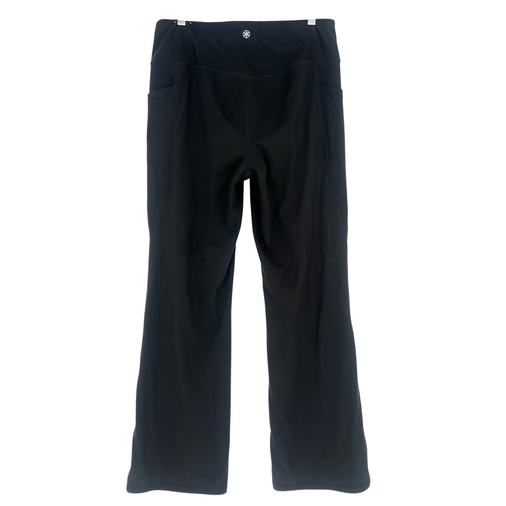 Gaiam Yoga Pants Womens XL Black Side Pockets Stretchy Activewear Athleisure - Picture 2 of 3